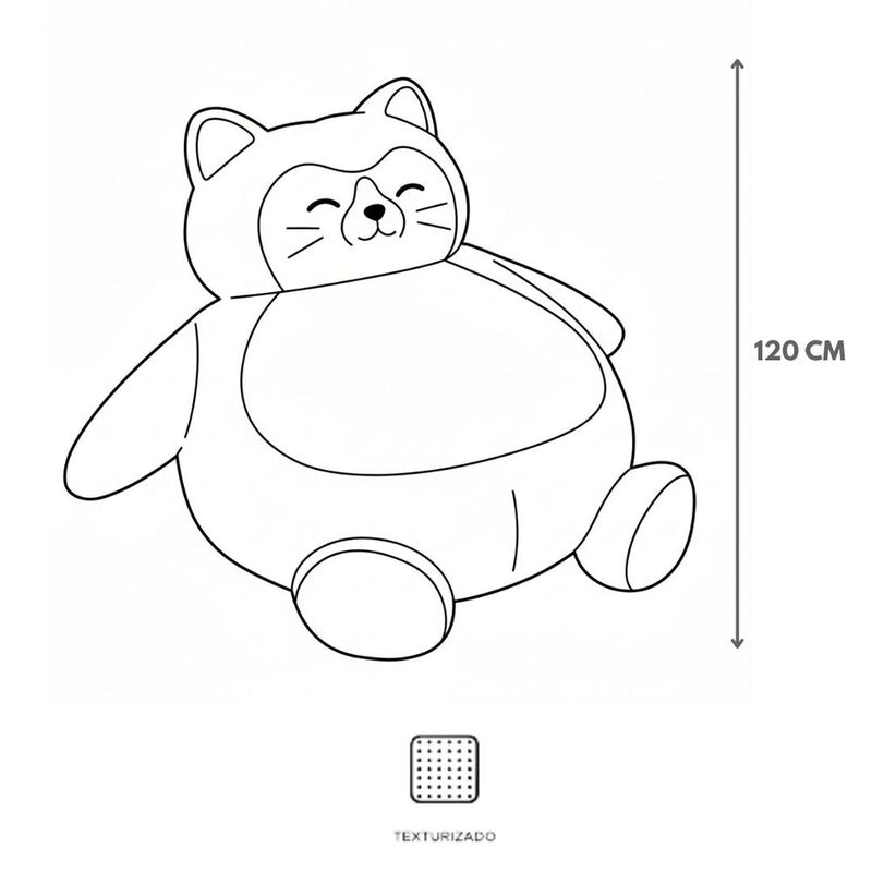 Sof&aacute; Tipo Puff - Gato Gris image number null