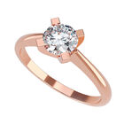 Anillo de Compromiso de 14K con Diamante de Laboratorio 0.50 CT F VS1 Talla 10.5 ORO ROSA 14K - / M441-50-14R-LG-105