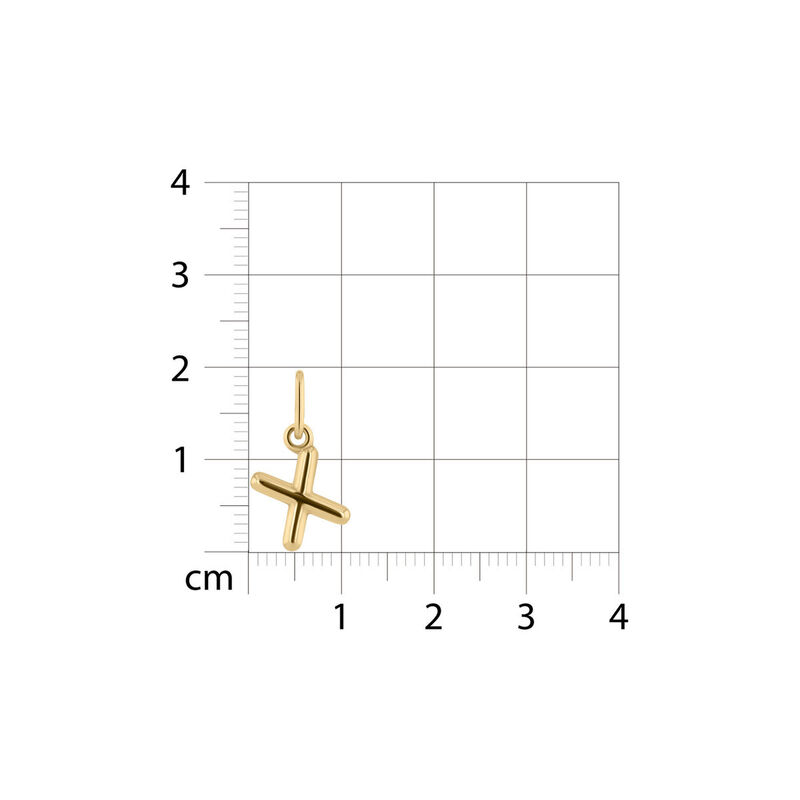 Dije De Oro Amarillo De 10K (Letra X) Sin Caden... image number null