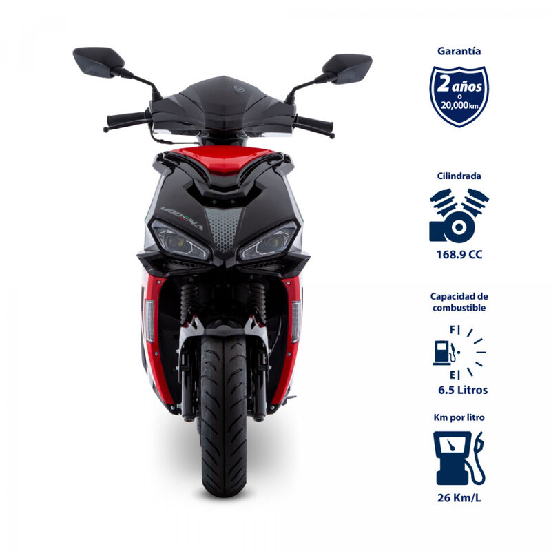 Motocicleta Italika MODENA175 Negro Rojo image number null