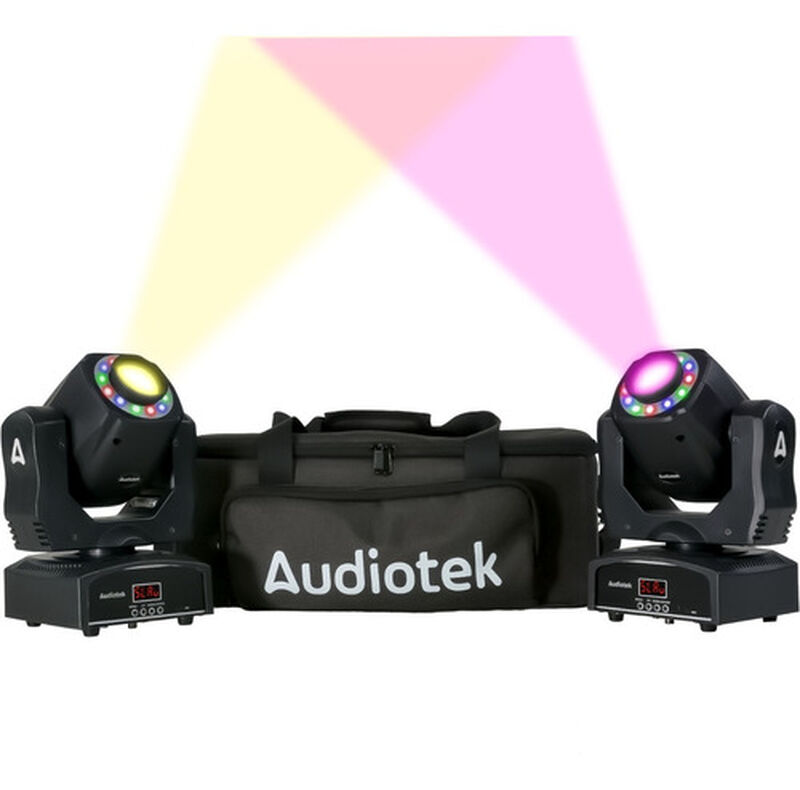 Set 2 Cabeza Móvil Rgb Robótica 90w con Mochil... image number null