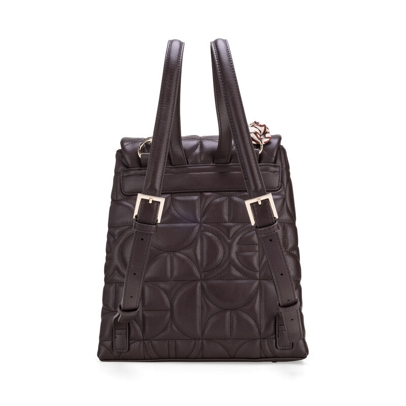 Mochila Mediana Con Mascada Color Caf&eacute; image number null
