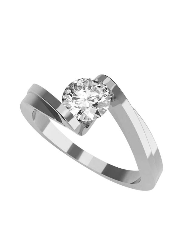 Anillo de Compromiso de 14K con Diamante de Lab... image number null