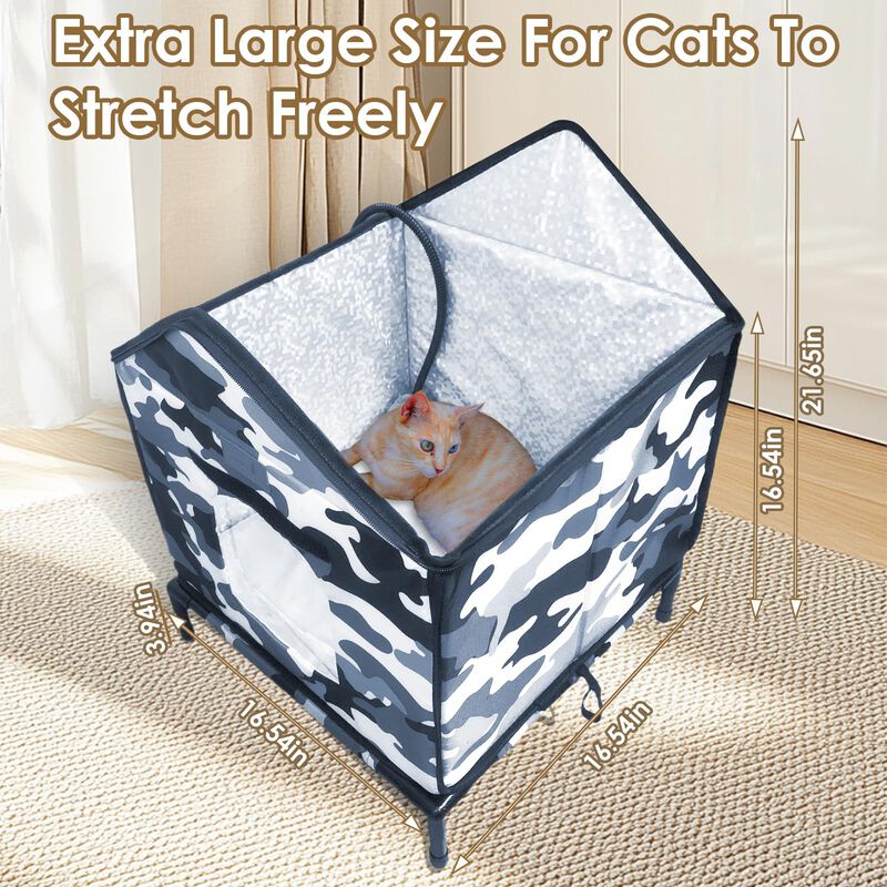 Caseta Para Gatos Con Calefacci&oacute;n Para Uso Exte... image number null