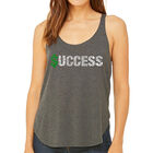 Tank Top Holgado Word Art Para Mujer - &Eacute;xito- Gris