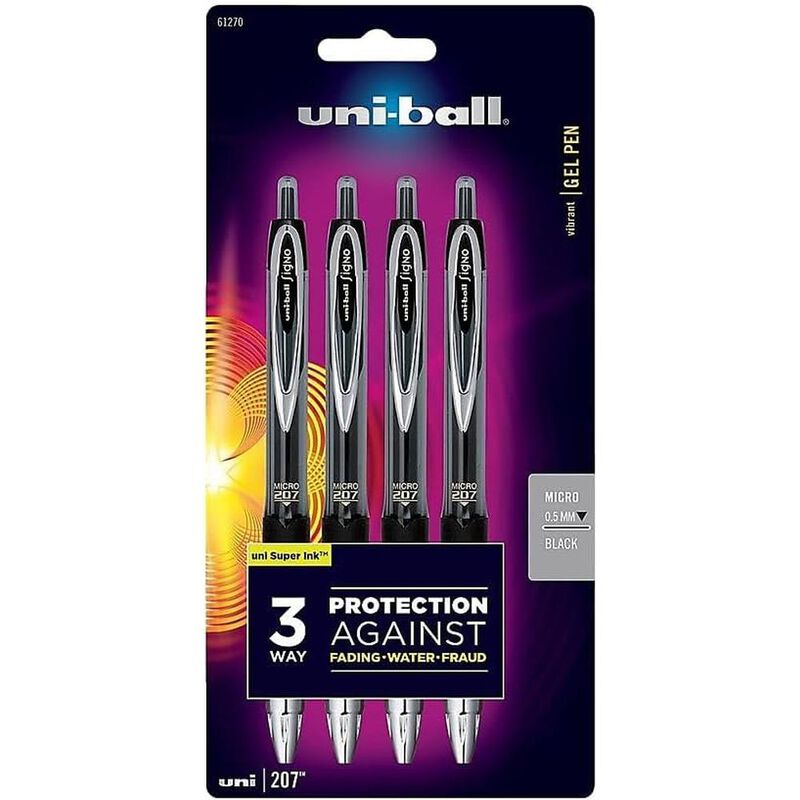 Uniball 207 Bolígrafo de gel retráctil, punta m... image number null