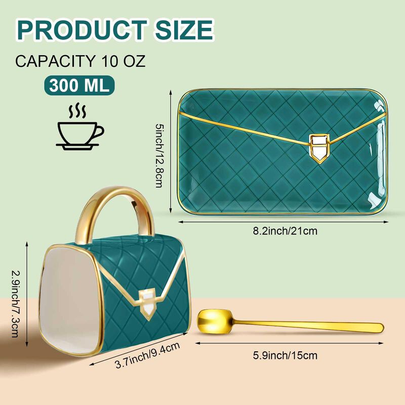 Taza Para Beber Zubebe 310 ml Verde Oscuro Con ... image number null