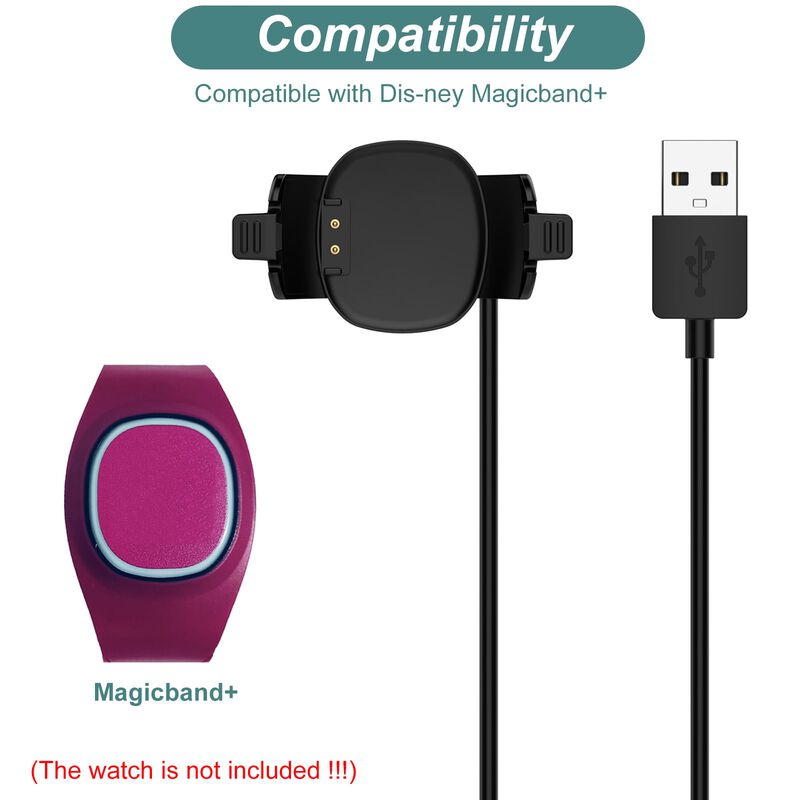 Cargador Kissmart para Magicband+ 1m Negro image number null