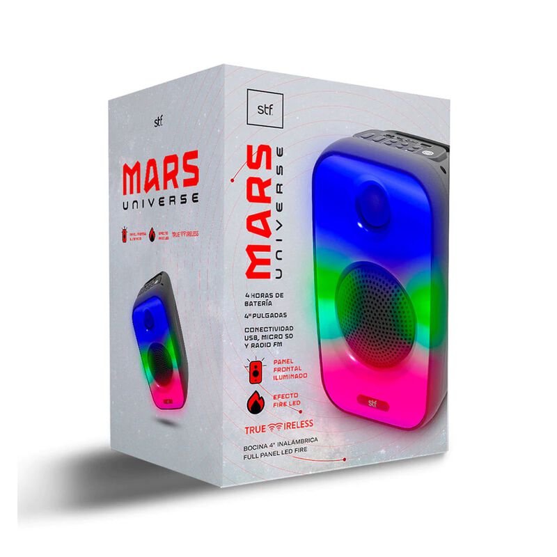 Stf Mars Universe Bocina Inal&aacute;mbrica 4" Led Neg... image number null