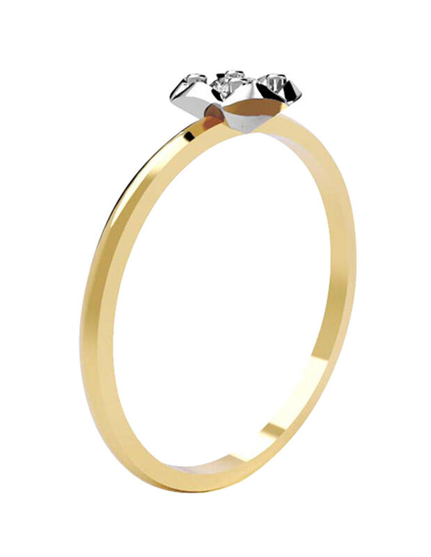 Anillo de Compromiso en Oro Amarillo de 10K con... image number null