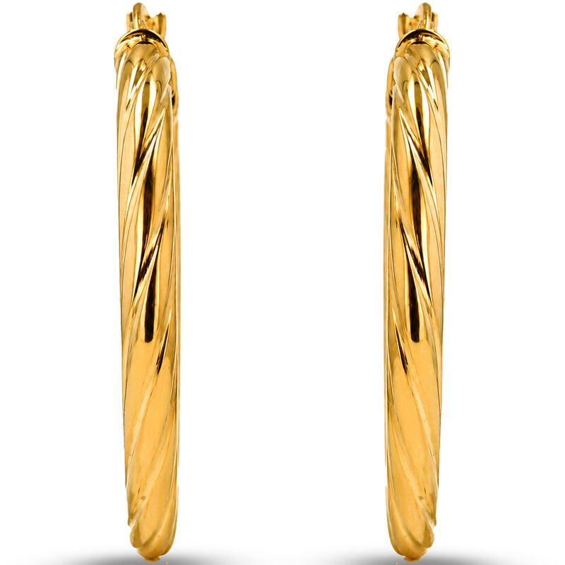 Arracadas Grandes Oro Amarillo 10k 25mm | Joyer... image number null