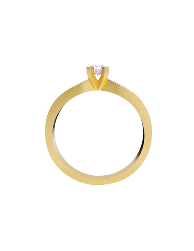 Anillo de Compromiso de 14K con Diamante de Lab... image number null