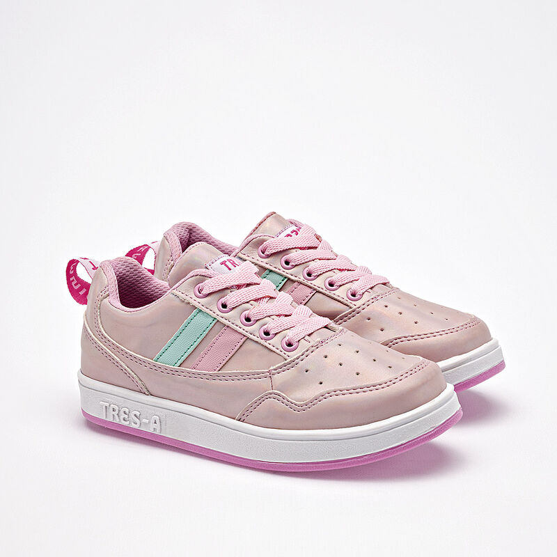 Tres-A tenis para ni&ntilde;a rosa tornasol cod 140833... image number null