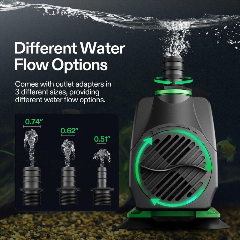 Bomba de agua VIVOSUN 800 GPH sumergible de 10 ... image number null