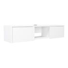 Mesa Para Tv Flotante Gleid  Blanco Virtual Muebles