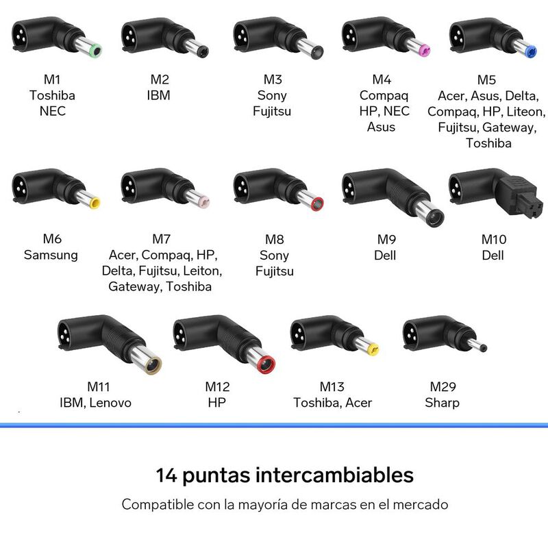 Cargador Universal Para Laptops, De 120 Watts |... image number null