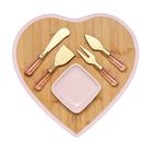 Tabla De Charcuter&iacute;a Y Juego Para Servir Paris Hilton De 6 Piezas, Color Rosa