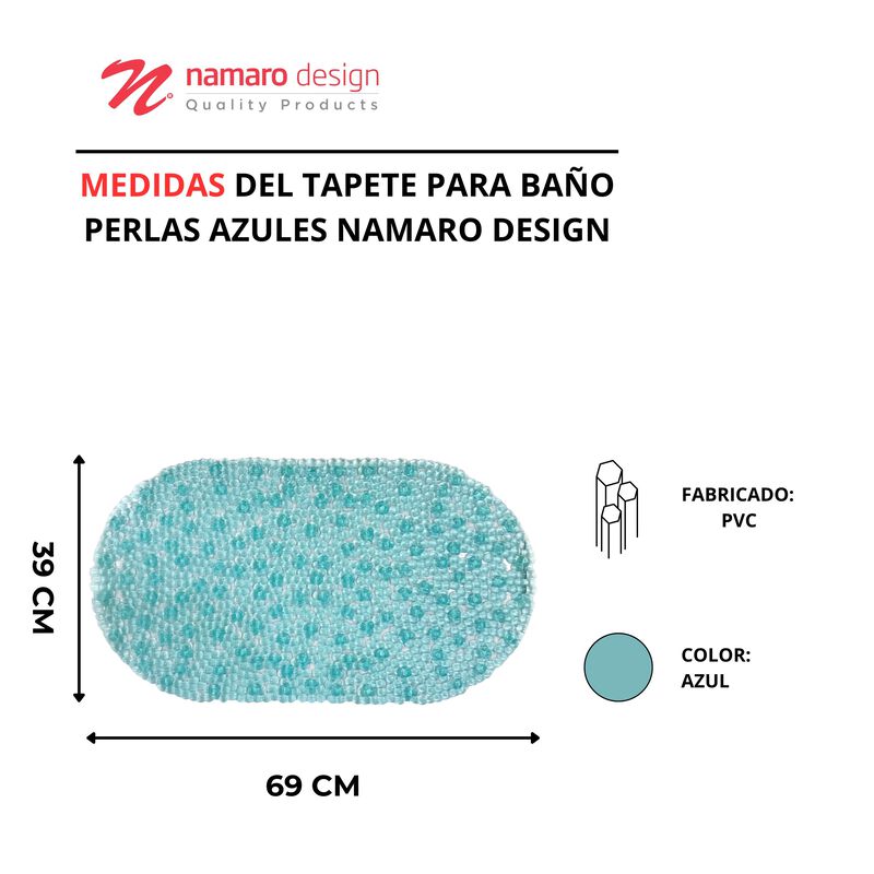 Tapete Para Ba&ntilde;o Perlas Azules Namaro Design image number null