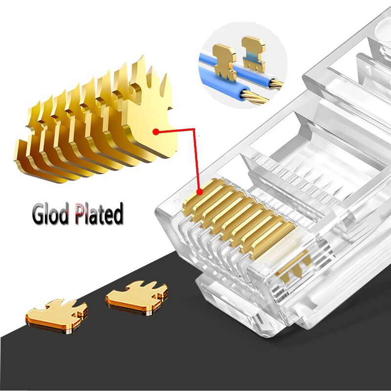 Conectores Rj45 Cat6 Cat5, Extremos De Conector... image number null