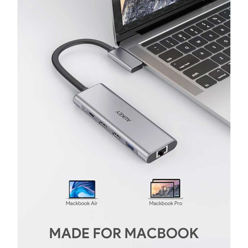 Cable HUB Adaptador AUKEY 9 en 2 para MacBook 2... image number null