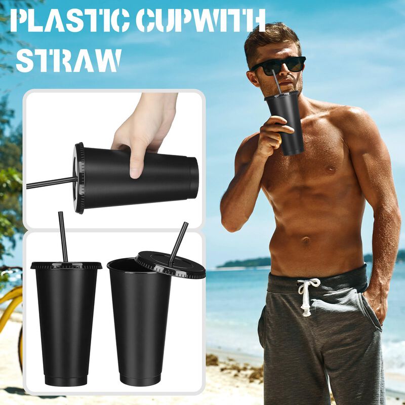 Vaso Reutilizable Bokon 710 ml Negro &ndash; Pack De ... image number null