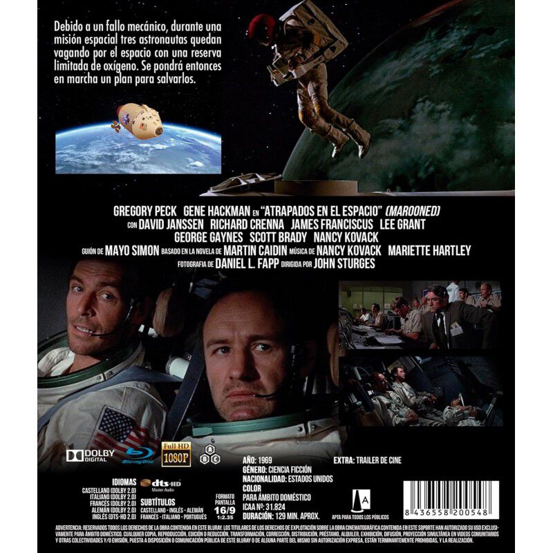Atrapados En El Espacio [blu-ray] (1969) Maroon... image number null