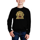 Sudadera De Cuello Redondo Word Art Para Ni&ntilde;o - Perro - Negro