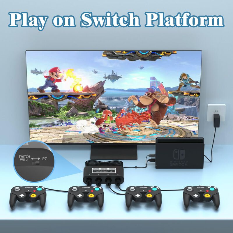 Adaptador Gamecube PDOBQ para Nintendo Switch image number null