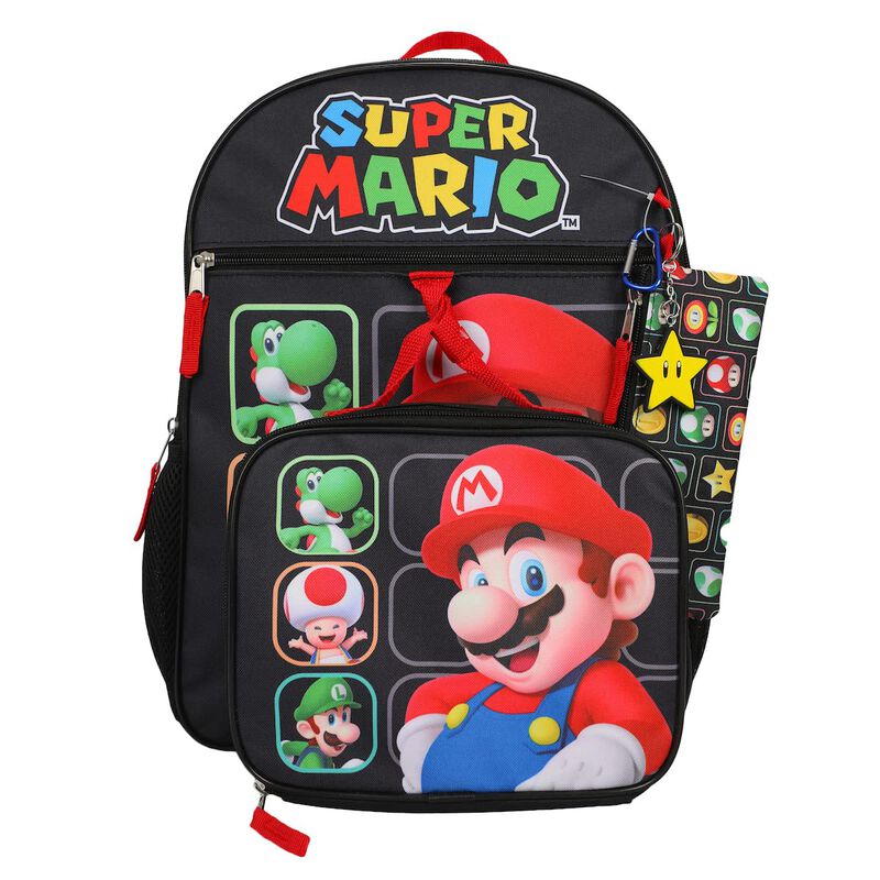 Set De Mochilas Bioworld Super Mario Bros Chara... image number null