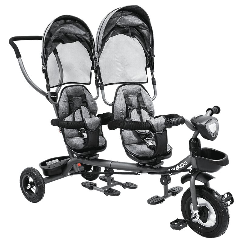 Triciclo Doble para Ni&ntilde;os Asiento Giratorio Gem... image number null