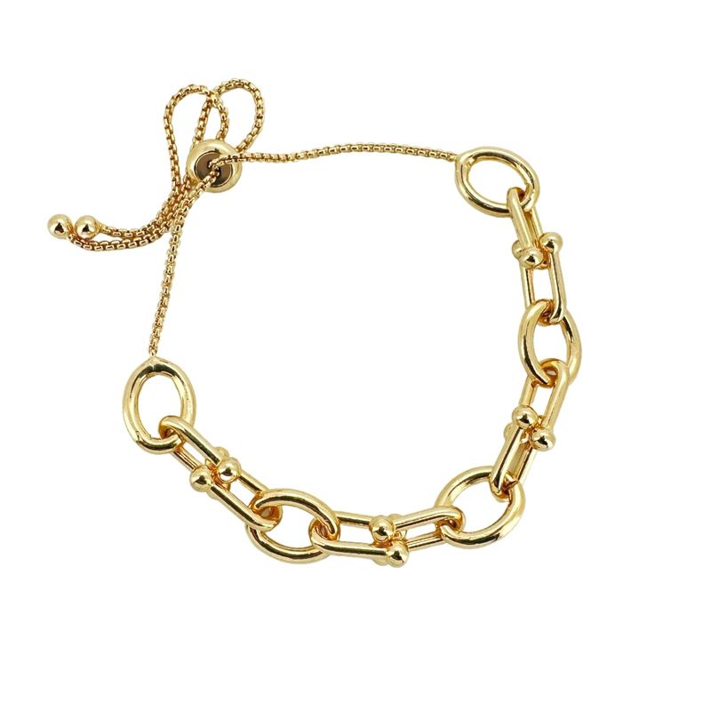 Pulsera ajustable Oval Chapa de oro 18k Zvezda image number null