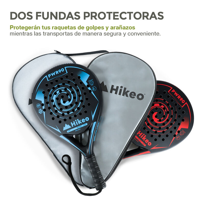 Palas de Pádel con Fundas Pelotas y Grips Set d... image number null