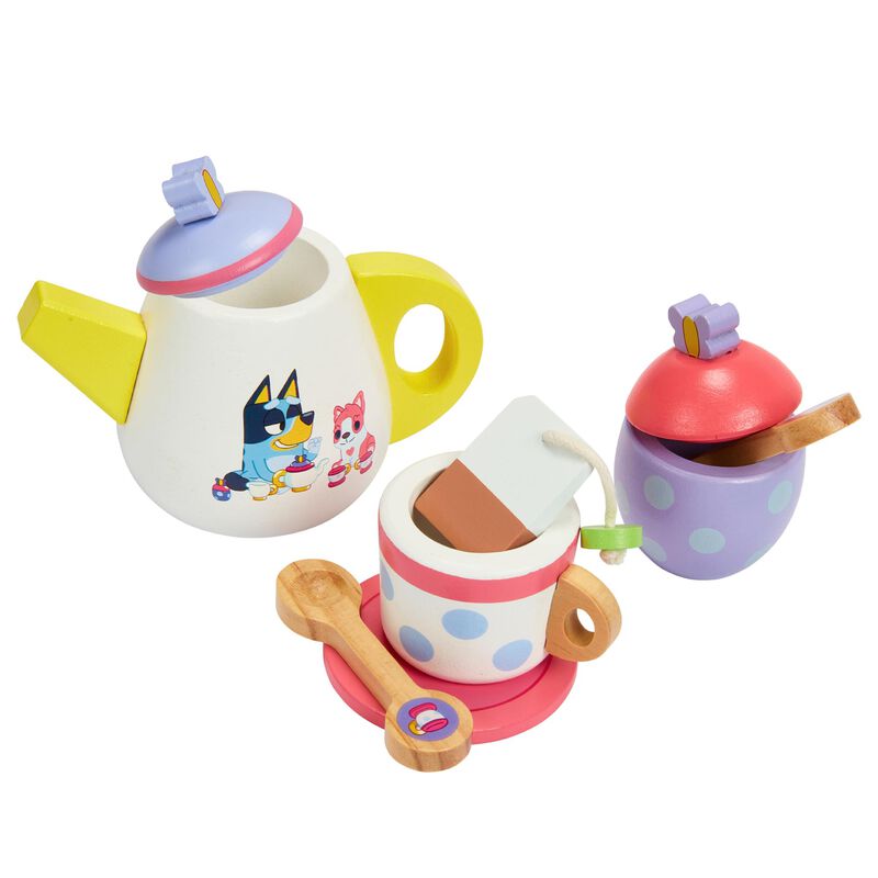 Set Para Fiesta De T&eacute; Bluey Wooden, 18 Piezas, ... image number null