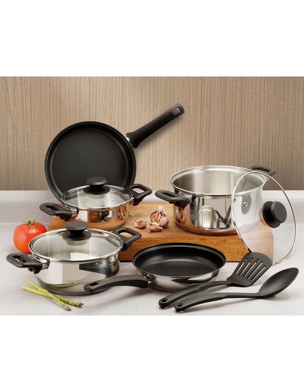 BATERIA COCINA TRAMONTINA 32300348 10 PZS ACERO... image number null