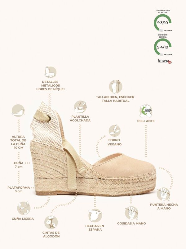 Alpargata de Cu&ntilde;a Alta Romero Arena image number null