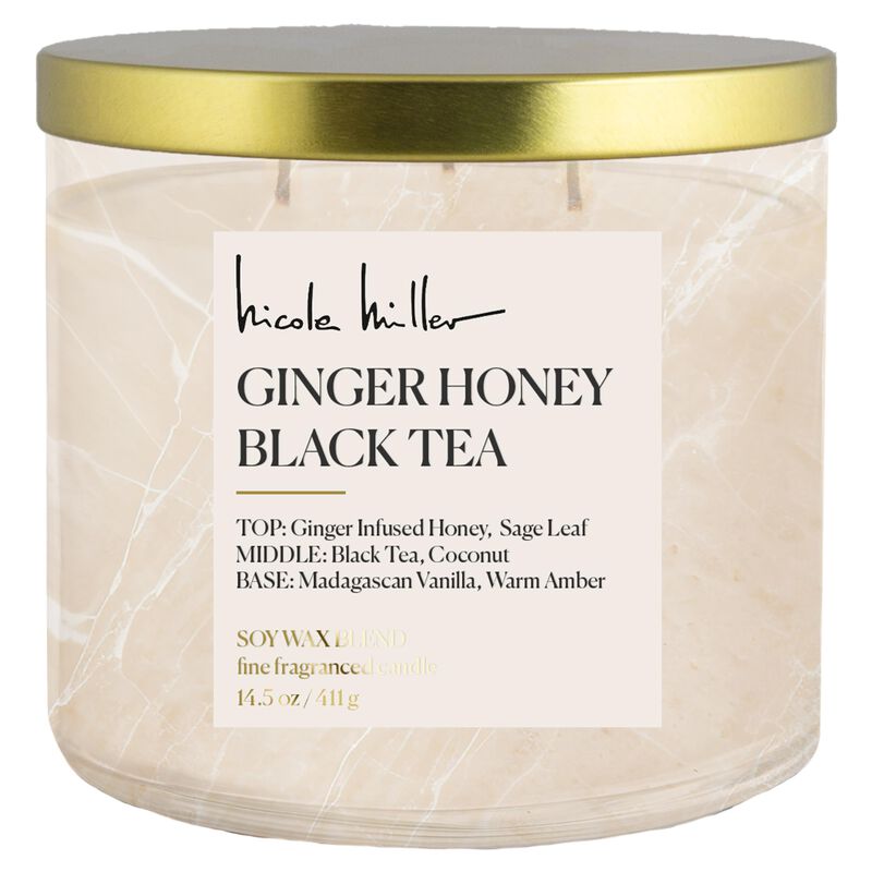 Candle Nicole Miller T&eacute; Negro Con Miel Y Jengib... image number null