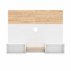 Mueble Tv Duo 80&uml;, Atlas Del Descanso Color Blanco Con Roble