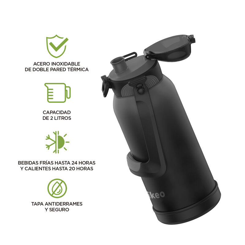 Termo de Acero Inox. Sport 2L  Negro image number null