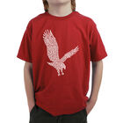 Camiseta Word Art Para Ni&ntilde;o - &Aacute;guila - Rojo