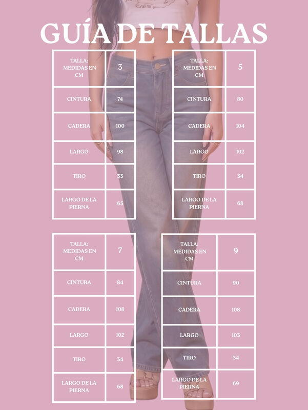 Jeans Wide Leg De Mezclilla Mezc-1009 Azul Tiro... image number null