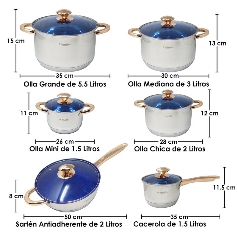 Batería de Cocina Siberia Acero Inoxidable 12 P... image number null