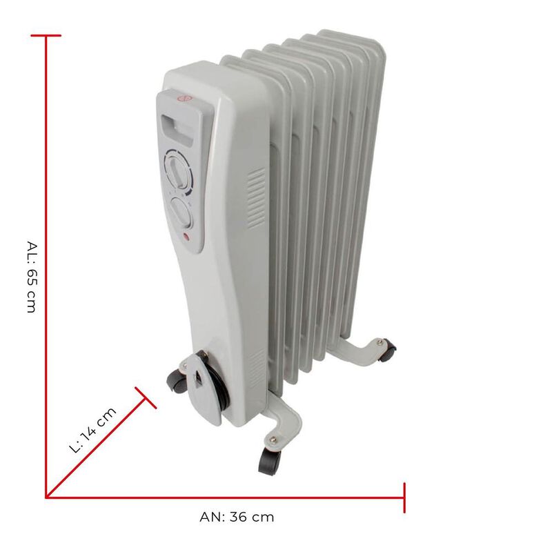 Calentador Ambiente De Aceite Piso Al 1500w image number null