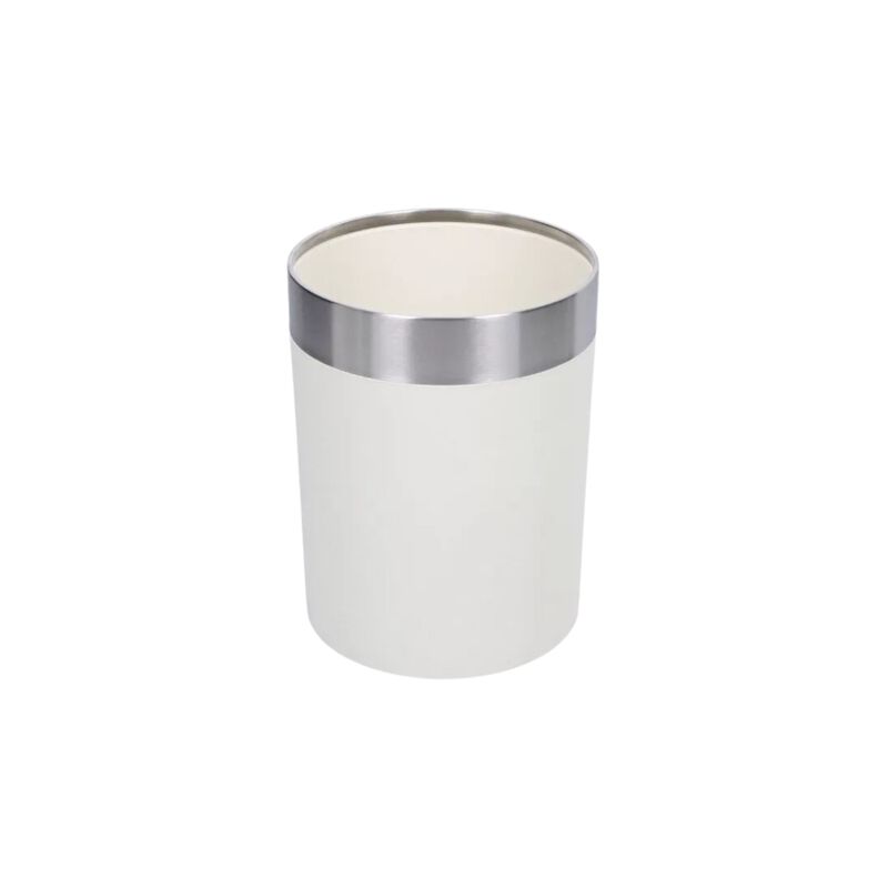Basurero De Acero Inoxidable Con Pvc Blanco Nam... image number null