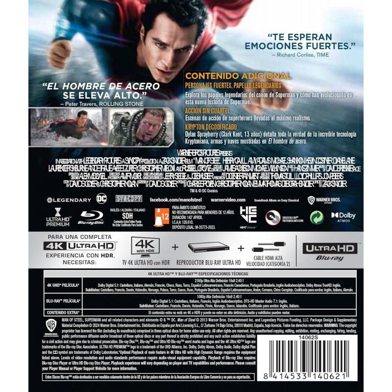 El Hombre De Acero [blu-ray] (2013) Man Of Stee... image number null