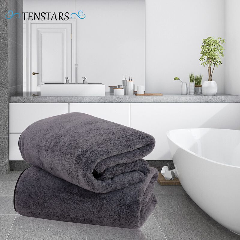 Toallas De Ba&ntilde;o Tenstars Silk Con Dobladillo De... image number null