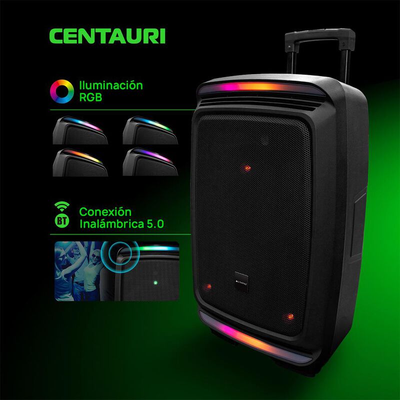 Bocina Centauri 15” Alienpro 50W RGB Micrófono ... image number null
