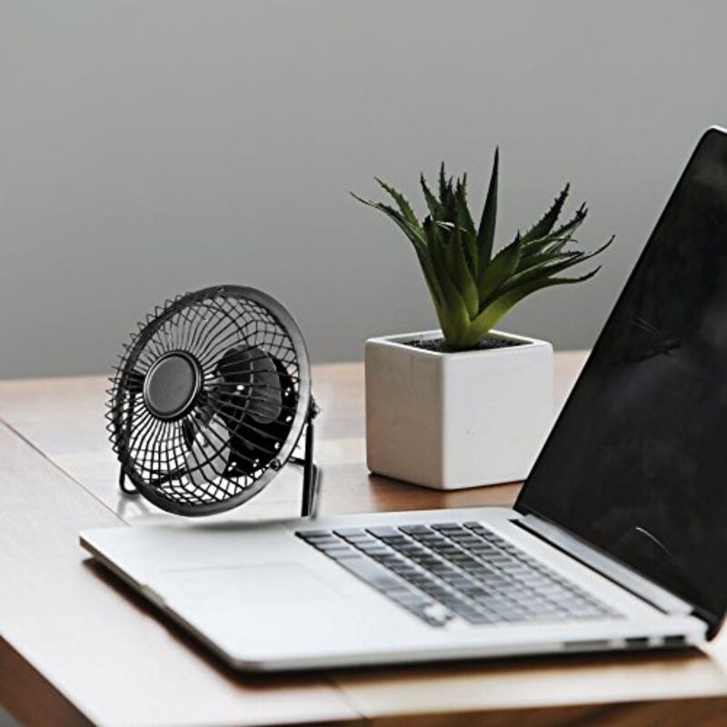 Mini Ventilador Ghia GAC-205 Met&aacute;lico Negro con... image number null