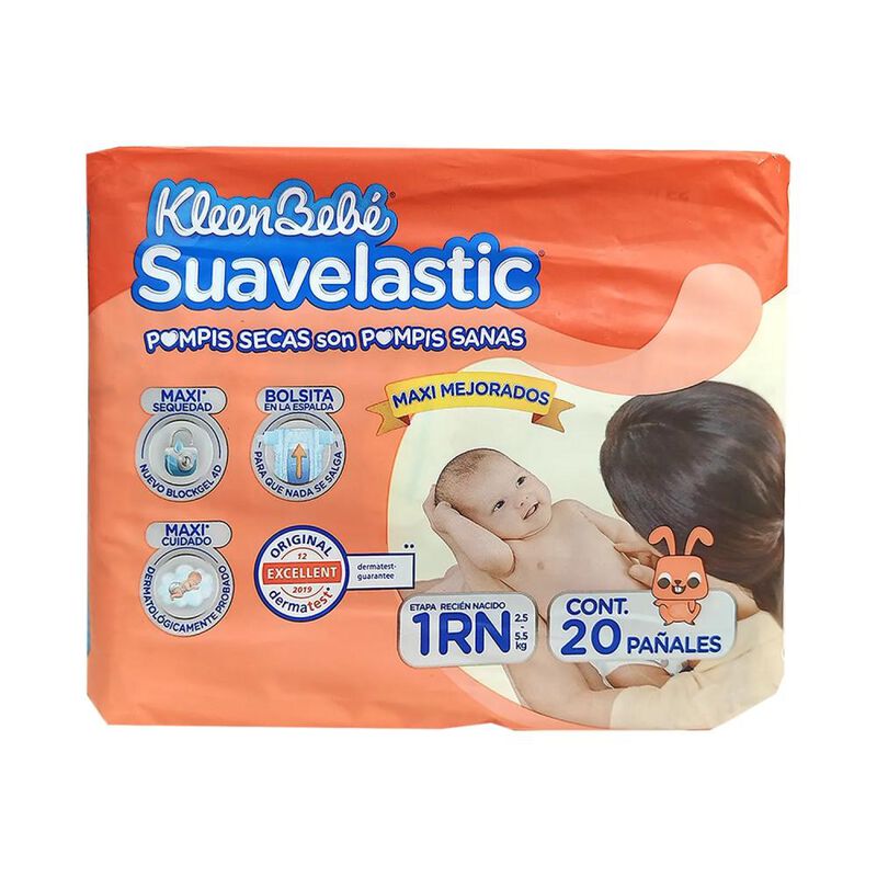 Pa&ntilde;ales Kleenbebe Suavelastic E1 Rn 20 Pzs image number null