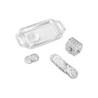 Arras Espiritu Santo Grande De Plata Platinada, Incluye Cofre, Charola Y Estuche