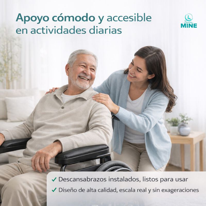 Repuesto Par de Descansabrazos Silla Ruedas Aco... image number null